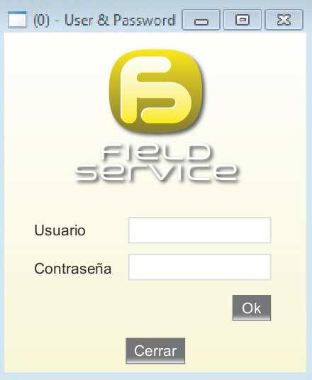 Field Service Pantalla de incio