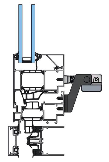 KS CDC-BS091-VSI 41 mm 25 mm 0-15 mm Raico FRAME+ 90 WI 25.AHG.
