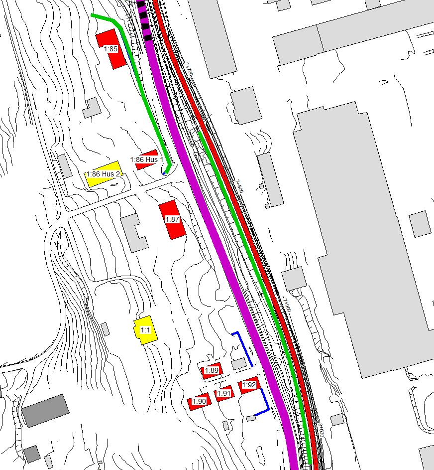 9. Tunadal södra I detta område ligger bostadshusen lägre i terrängen nära Johannedalsvägen, järnvägen och Tunadals sågverk.