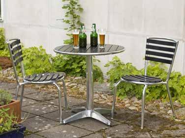 på bild) 5554-8-7 Bistro bord svart/grå nonwood, Tb 120 cm, Td 70 cm, Th 72 cm (ej på bild) REMI & BISTRO Ett möblemang som är perfekt till uteserveringen!