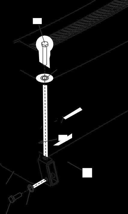 93 7 86 C D B 84 4. Håll den högra stolpen (84) mot basen (93). Var försiktig så att du inte klämmer stolpledningen (83).