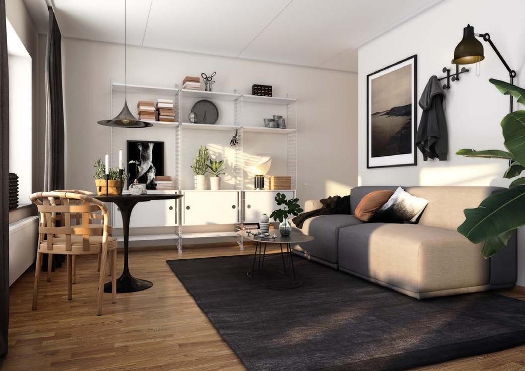 23 Allrum Samtliga väggar är vitmålade i kulör NCS S 0502-Y. Andra kulörer på väggarna erbjuds som tillval. Prover på NSC-kulörer hittar du i vår Hembutik.