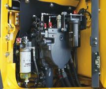 Enkelt underhåll Skärm för grundläggande underhåll Viktiga servicepunkter Komatsu utformade PC228USLC-11 med centraliserade och bekvämt placerade servicepunkter, nödvändiga inspektioner och