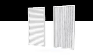 rengöring av ventilationskanalerna) Inspektion av röret för tömning av kondensvatten Filter Ett högerriktat aggregat visas på bilden.