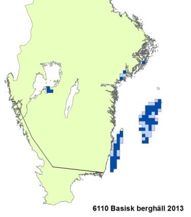 Högsta kustlinjen (HK) kan utgöra en avgränsning för att identifiera regionerna med 6110 och 8230,
