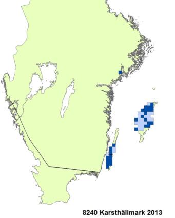 vattnets svallande påverkan som har skapat många hällmarksytor med berg i dagen, och utbredningen