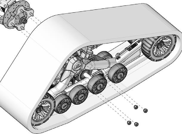 Page 11 9. Secure the undercarriage to the rear hub using the vehicle s own wheel nuts. See Figure 12. NOTE: If needed, take rubber protector off of hub.
