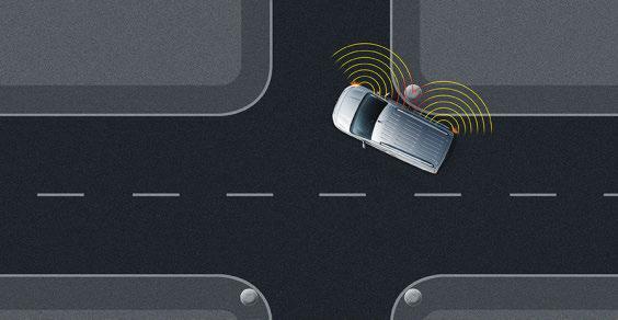 Sidoskyddsvarning3: Ger akustiska och visuella varningar för att förhindra kollisioner i låga hastigheter med hinder på sidan av bilen, t.ex.