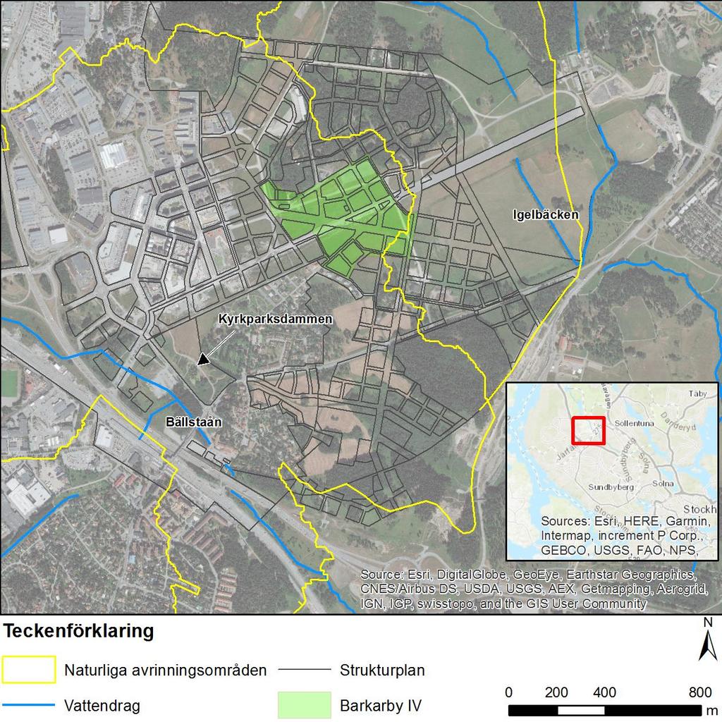 3. BEFINTLIGA FÖRHÅLLANDEN Sid 10 (25) Planområdets geografiska läge Planområdet ligger i nordvästra Stockholms län i Järfälla kommun.