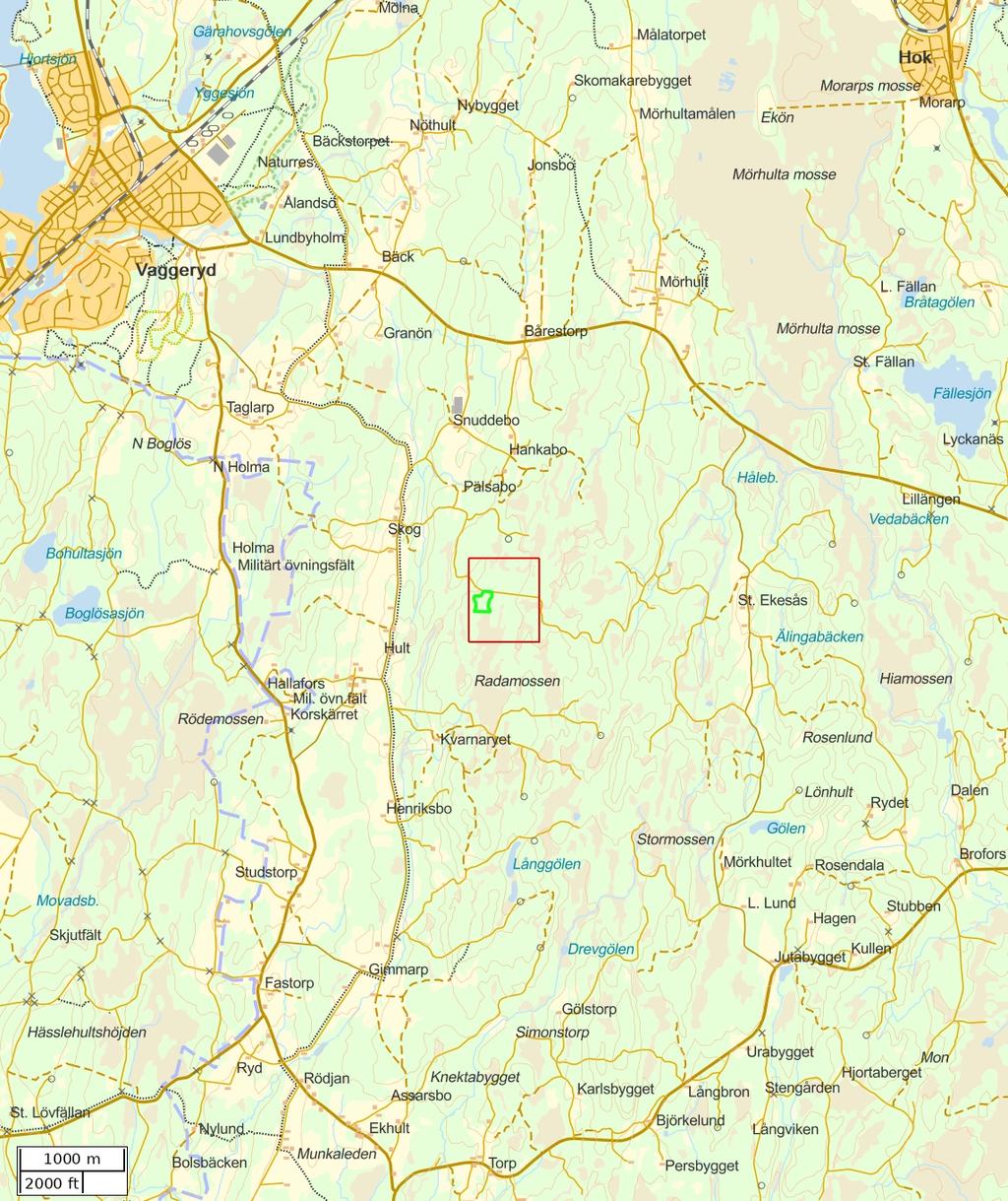 Traktdirektiv 19-01-27 17:31 Norra Hult 1:3 Hushållningssällskapet Skog Översiktskarta Skala: ~1:50000