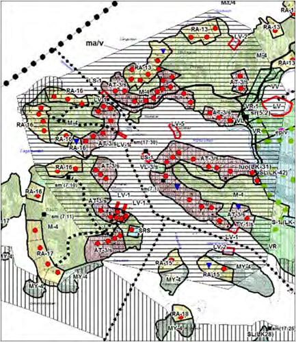 De lokalt värdefulla områdena på Kalvö samt varvsstranden på Bodö anvisas med beteckningen ma/p. I områden med kulturmiljöer anger beteckningen för områdesreserveringar (t.ex.