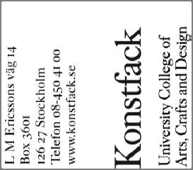 Programutredning Konstfack kontraktsavtal ALL 2012/97 2013-01-29