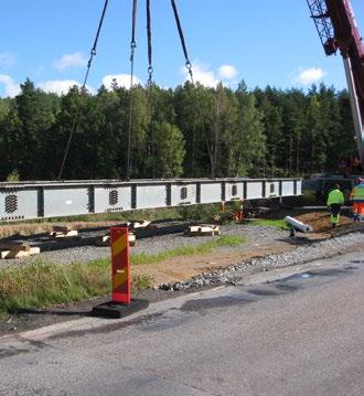 Balkbro Svetsad Mindre Trafikverket har balkbroar av typen svetsadmindre med en maximal spännvidd av 22 m.