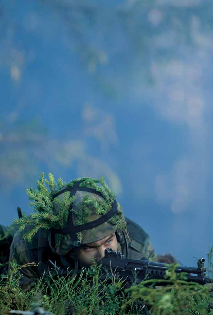 Armén Armén bildar huvuddelen av den krigstida försvarsmaktens styrka.
