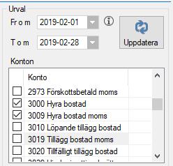 Tidigare kunde man bara välja ett konto i taget, men nu finns det möjlighet att välja flera konton för att underlätta sin avstämning.