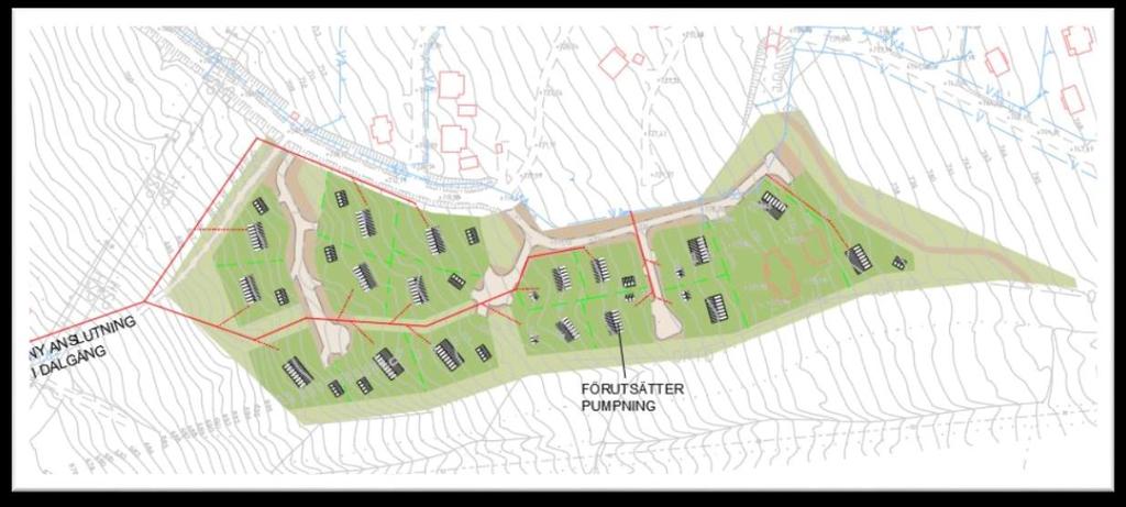 8 Infrastruktur och teknisk försörjning Fastighetsägarnas parkering inom området ska ske på respektive tomt. Detaljplanen omfattar ingen byggnation för allmänheten.