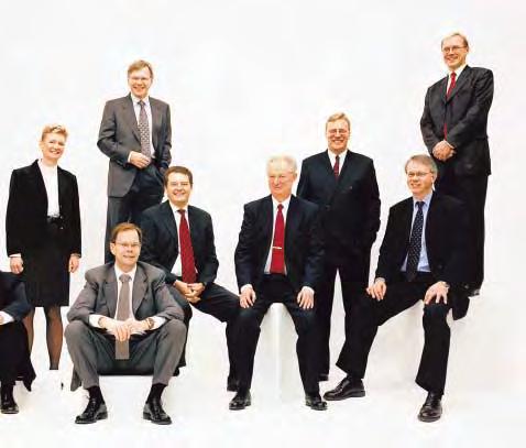 Från vänster: Bo Dankis, Hans Johansson, Clas Thelin, Anna Bernsten, Åke Sund, Eero Leskinen, Carl-Henric Svanberg, Otto Hansen, Matti Virtaala, Göran Jansson, Ulf Södergren.