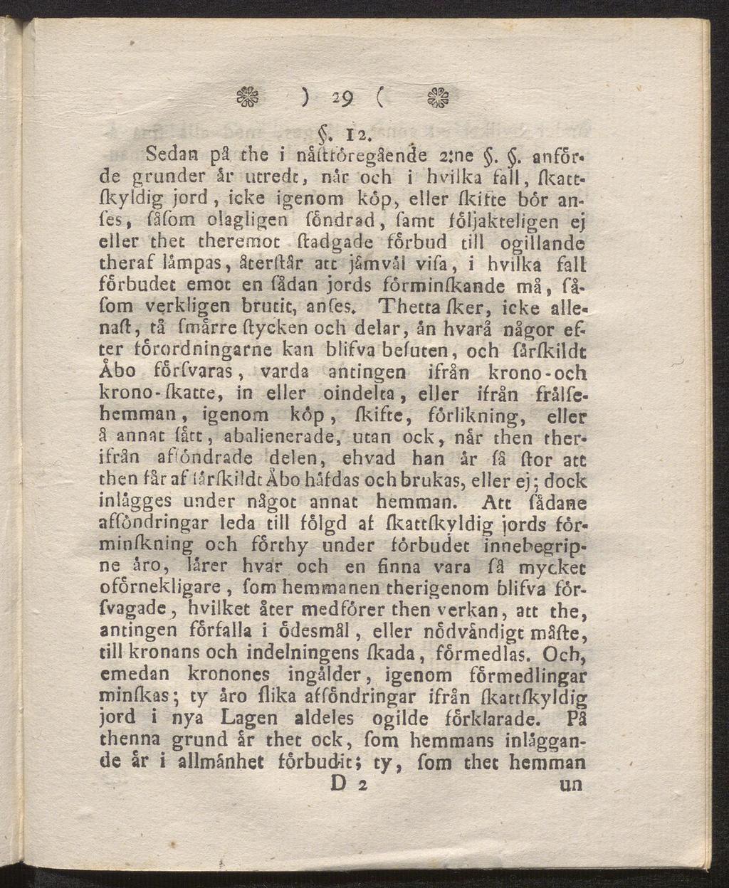<n ) 29 ( II f Sedan 12.. pä che i nåittöregående 2ine.