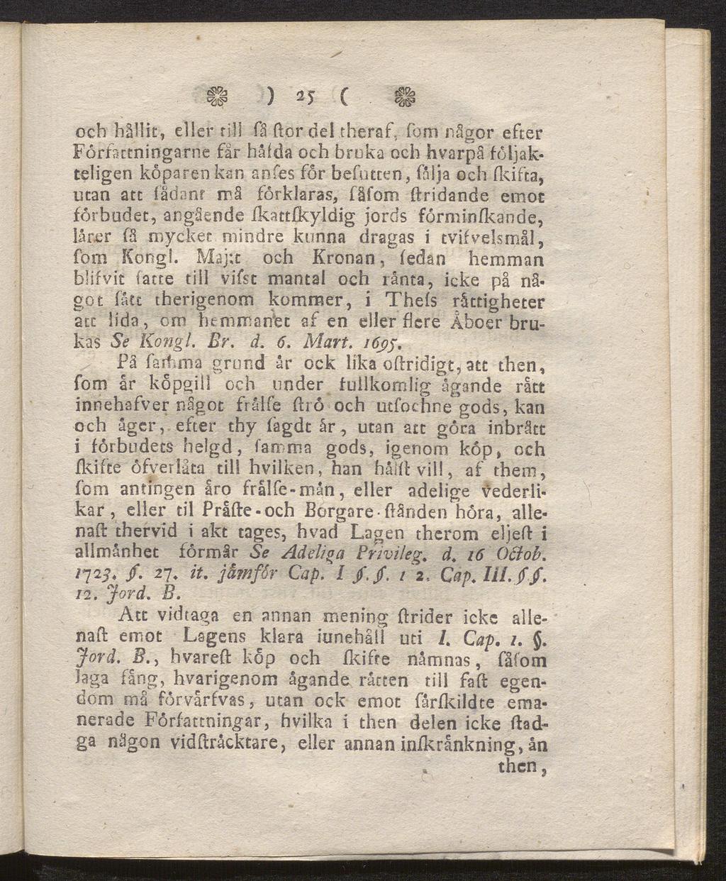 ^ ty x ( ) 1 > V «M* och hållit, eller rill få flor del theraf.