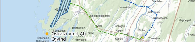 SABA Wind Oy Ab förhandlar för stunden med Närpes stad om uppgörandet av en delgeneralplan för projektområdet.