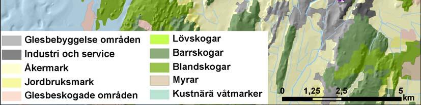 2 Markanvändningen längs kraftledningsalternativen När det gäller elöverföringen från Brännsträsk vindkraftspark kommer tre alternativa kraftledningsdragningar att undersökas,