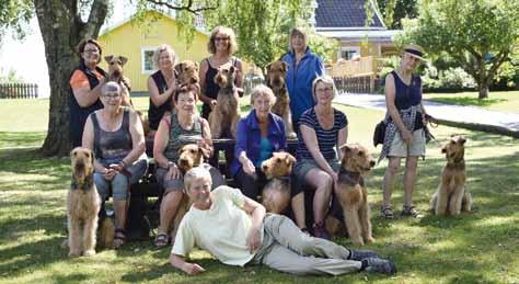 Hela gänget samlat, förutom husse Per-Anders som håller i kameran. Från vänster Maria Nilsson, Kristina Simonsson, Karin Marjamaa, Wanja P.
