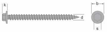 6/FZV Norm 6 x 90 2,08 108308 100 6 x110 2,37 108316 100 Sexkantsträskruv med fläns T6SF Typ A Diameter d mm 6