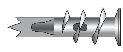 Kapitel G - Träskruv - Byggskruv Gipsplugg metall med TKX/TFX Skruvdimension 4,5 4,5 Skruvlängd mm 35 50 Skruvtyp TKX TFX Skivtjocklek min. mm 9 9 Detaljtjocklek max.