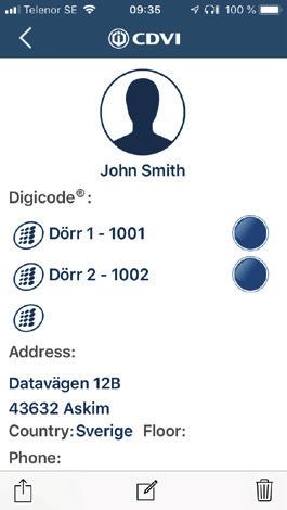 att de kan använda sin Digicode app för att öppna dörren