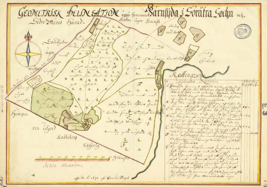 Karta Järnsida 1695.