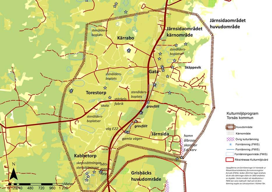 Huvudområdet är att betrakta som ett område som förstärker förståelsen för kärnområdet. Generellt ges inget särskilt skydd för huvudområdet.