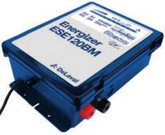 DeLaval aggregat E8BM * Aggregat i litet utförande. Kan drivas med nätspänning eller 12V batteri. Perfekt för mindre betesmarker, paddock, hobbystängsel och för känsliga djur.