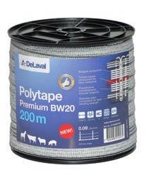 095,-) 1500 N ca 3,5mm 5 UV-stabil 0,063 Ohm/m 3500 N ca 6mm 6 UV-stabil 0,062 Ohm/m DeLaval polyband BWR9 Har mycket god ledningsförmåga och passar