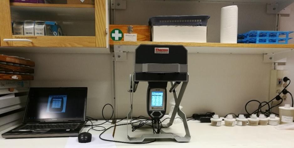 2.4.5 Portable x-ray fluorescence, PXRF En annan metod som anses billig och tidseffektiv för att komplettera jordprovtagning eller minska behovet av jordprovtagning är mätning