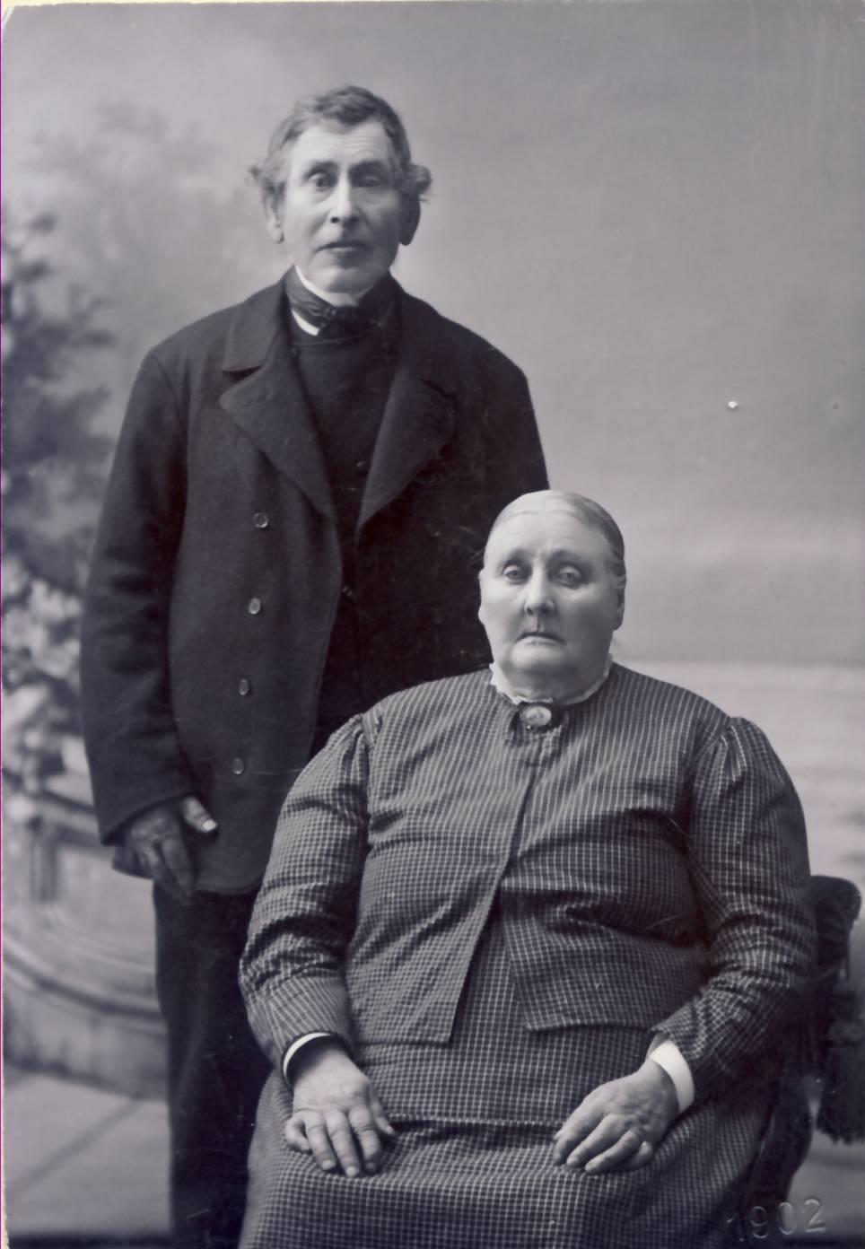 Anders Petersson (1819-1906) och Ingrid Olofsdotter 1822-1904) rättare i Vevik
