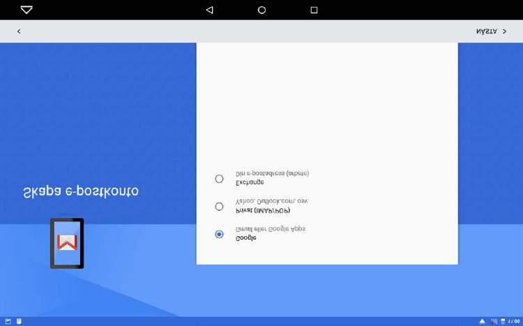 E-post Du kan ta emot och skicka e-postmeddelanden om enheten är ansluten till ett trådlöst nätverk. Gå till Gmail för att komma åt appen Google Email.