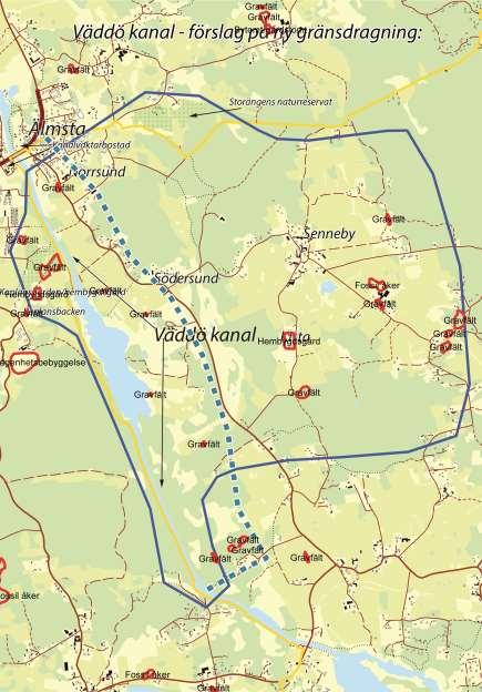 Väddö kanal [AB 94] (Norrtälje kn) Tema: Landskaps- och miljötyper (nyckelbegrepp) Förslag om ändring Farleds- och kommunikationsmiljöer Kommunikationsmiljö, kanalmiljö, farledsmiljö och