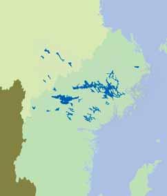 Figur 44. Typhalter för skogsmark där a.) delvis visar uppdelningen i Sveriges tre typhaltsregioner Sydväst, Sydost och Nord och b.