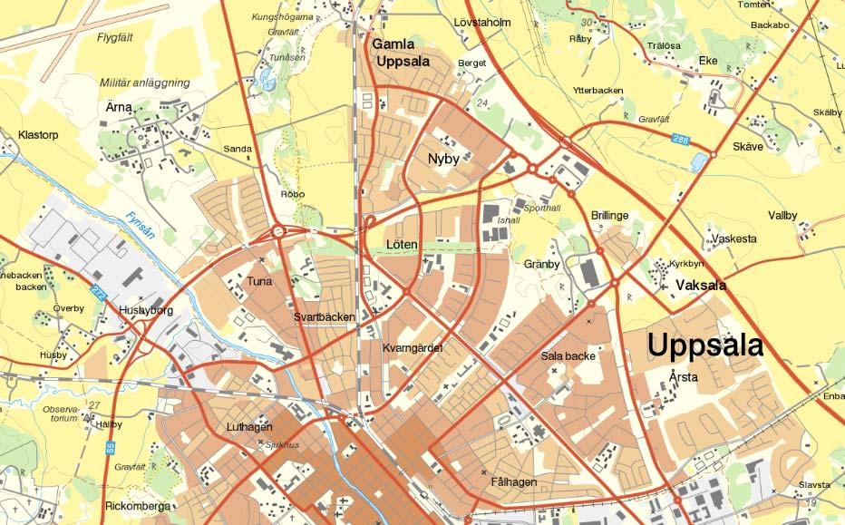 OMRÅDESFÖRUTSÄTTNINGAR OCH FÖRÄNDRINGAR Plandata Läge och omfattning Det föreslagna planområdet ligger i östra delen av Lerdammsparken. Från planområdet är det knappt fyra kilometer till Resecentrum.