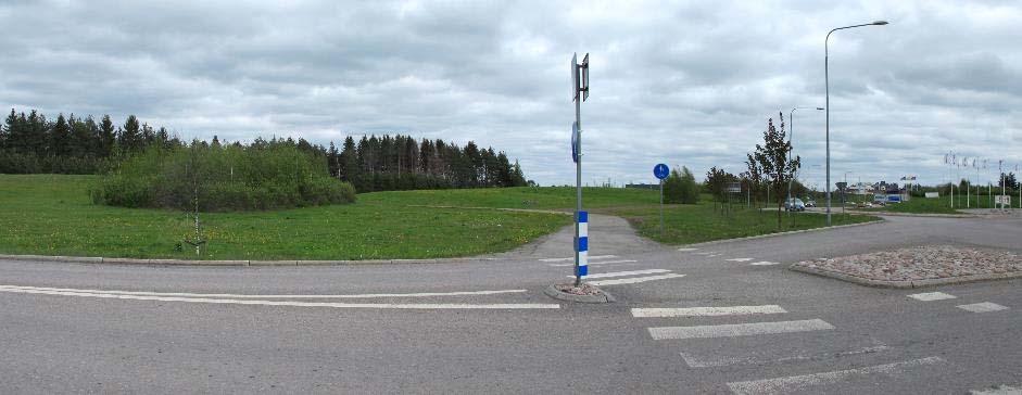 Området ligger nära parkeringen till ett bostadsområde i Nyby.