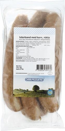 DABAS Produktklassificering: 308514675687 / Färskvaror/Kylvaror Köttprodukter Korv Marknadsbudskap: med korngryn.