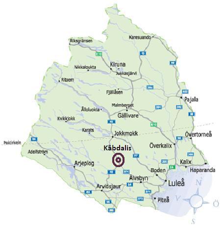 1 Inledning 1.1 BAKGRUND Kåbdalis är en mindre ort belägen längs europaväg 45 (E45) i Jokkmokks kommun i Norrbottens län.