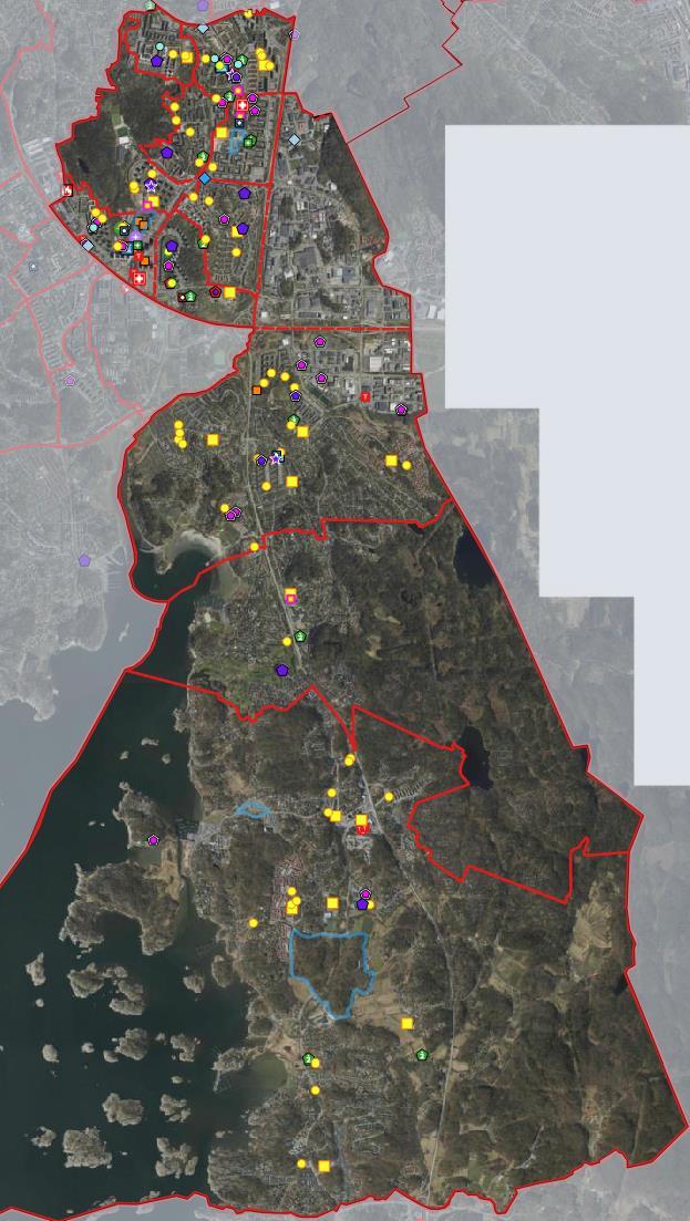 industri STADSDELENS MELLANOMRÅDEN MO1 = Nya Högsbo (25 684 invånare)