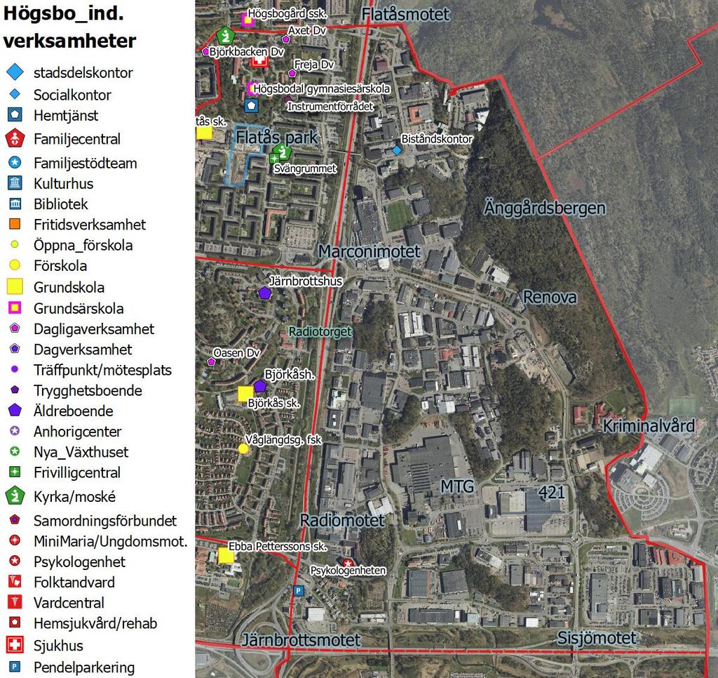 Högsbo industriområde Allan Dale, 2017-09-21 Invånare 2017 58 2022 422 266 43 51 2 6 43 38 5 2 24 0-15 år 16-24 år 25-64 år 65-74 år