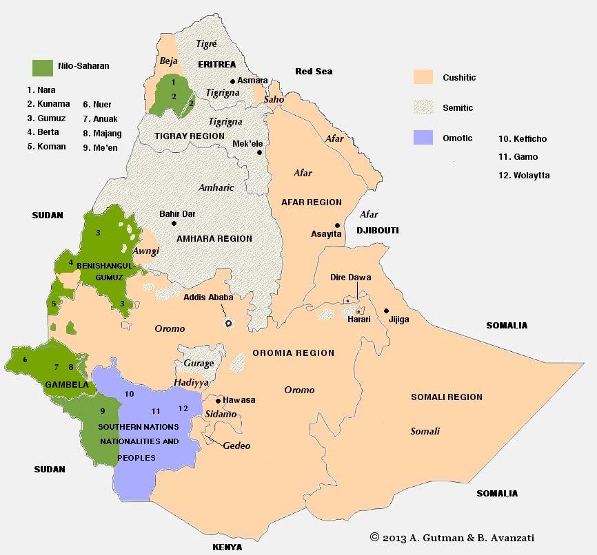 Språk i Etiopien Morgan