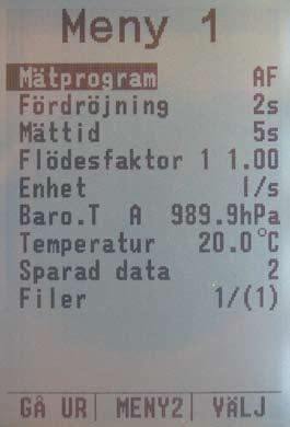 8.5 AF (Average Flow) - Luftflöde med stos AF är tillgängligt med luftflödesstosarna SwemaFlow 125, 125D, 65, 2000 och 4000.