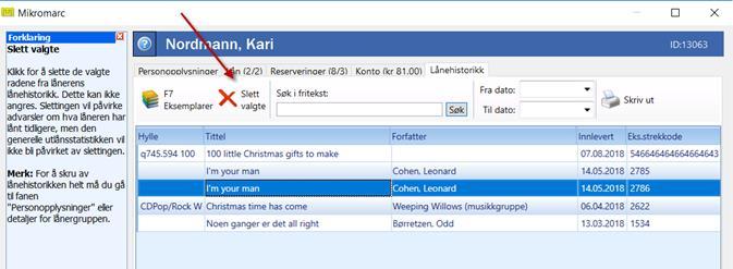 Exemplarinformation från kontofliken (TFS 13220) Tidigare har det