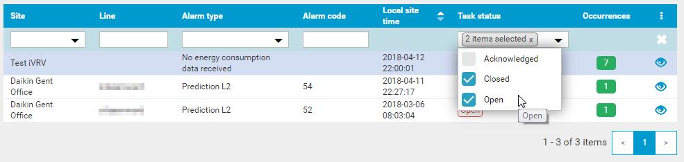 d b c 9 Välj den informtion som du vill sk viss i översiktsfönstret. Så här kn du se ll informtion om ett lrm i 1 fönster: 10 Klick på ögonikonen (h) till höger. Resultt: Följnde vsnitt viss.