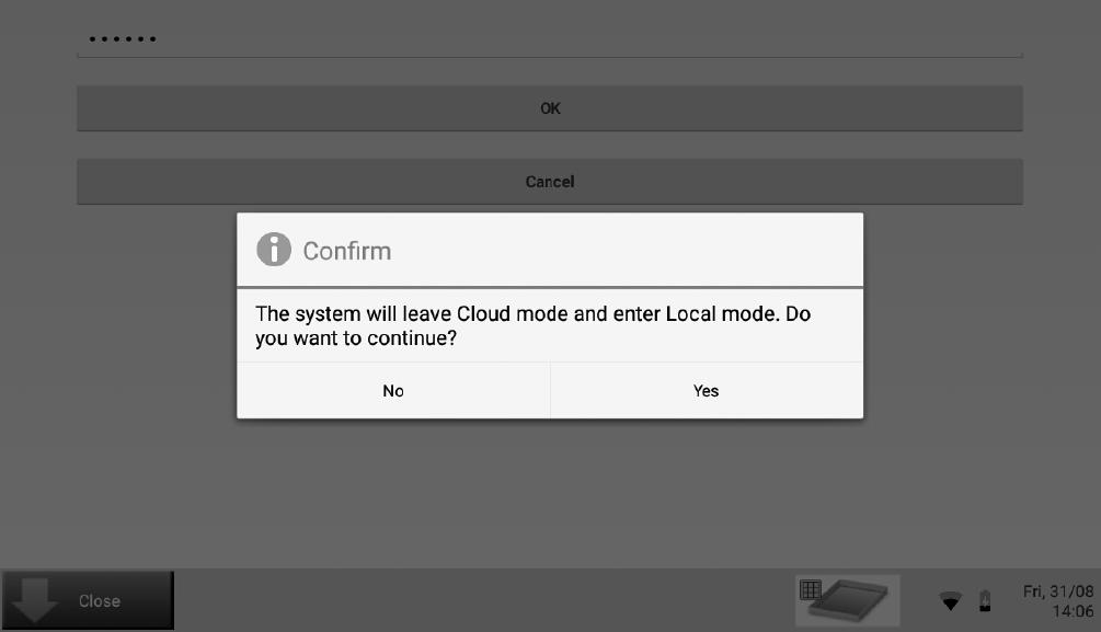 4.2 Om tt ändr din profil 3 Klick på Cloud to Locl (Moln till Lokl). Resultt: En skärm viss där du kn nge ett lösenord.