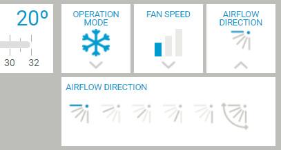 7 Välj Opertion mode (Driftläge) Alterntiven är Fn (Fläkt), Heting (Uppvärmning), Cooling (Kylning), Dry (Avfuktning) Automtic (Automtisk) och Dependent mode (Beroendeläge).